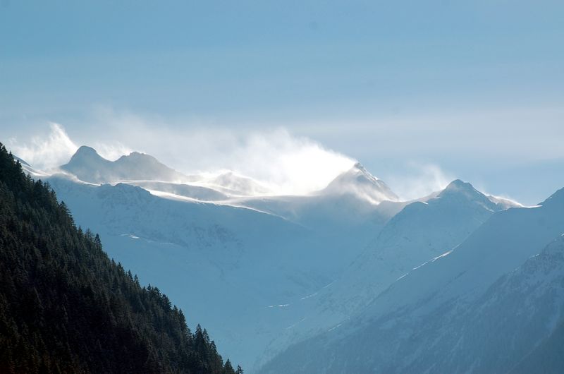 Sturm am Gletscher
